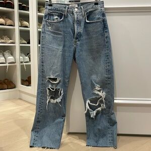 Women’s AGoldE 90’s mid rise loose fit jeans size 25